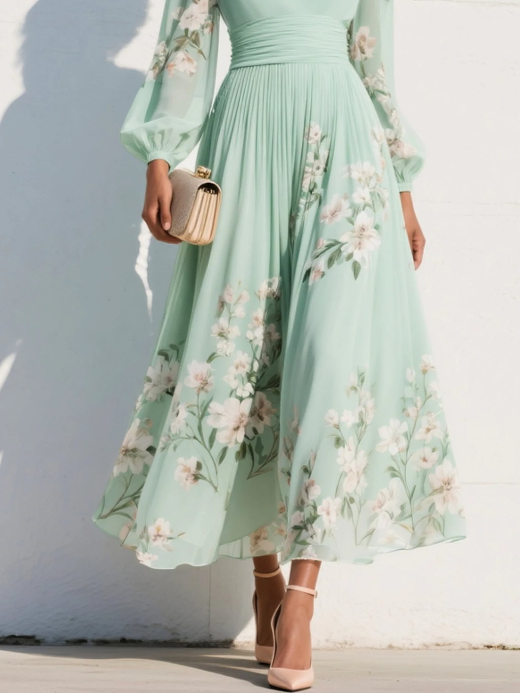 Helena | Vestido midi con estampado floral