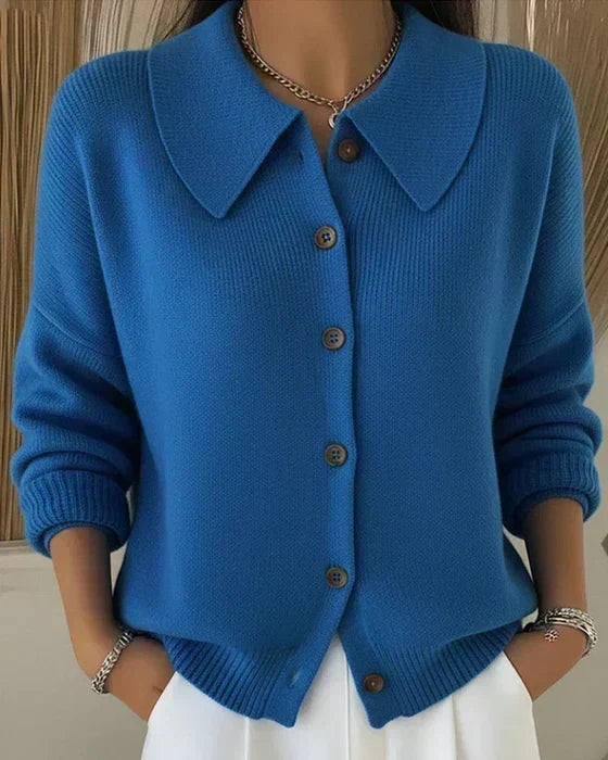 Velia | Cárdigan con Cuello de Camisa