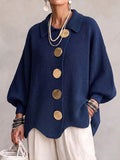 Isidora | Cárdigan Amplio Azul Marino
